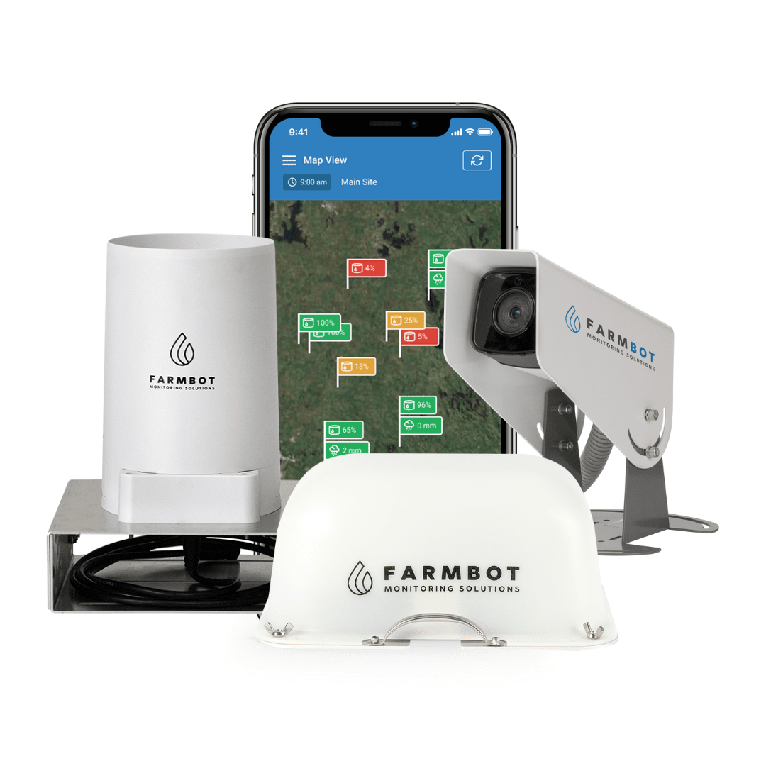 farmbot rain gauge, trough sensor, and camera